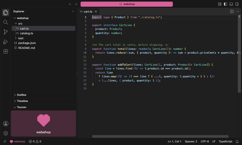 The sidebar block in muted style: a faint tint, the glyph in the repository color and the name in the theme's text color